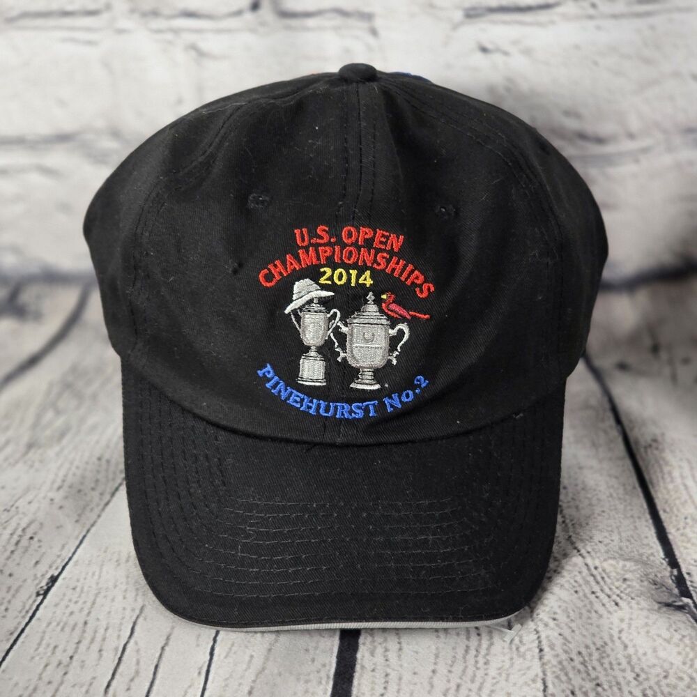2014 US Open Championships Pinehurst No. 2 Black Adjustable Cap